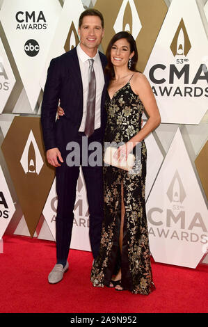 November 13, 2019, Nashville, TN, USA: 13 November 2019 - Nashville, Tennessee - Walker Hayes, Laney Beville Hayes. 53rd Annual CMA Awards, Country Music's Biggest Night, held at Music City Center. (Credit Image: © Laura Farr/AdMedia via ZUMA Wire) Stock Photo