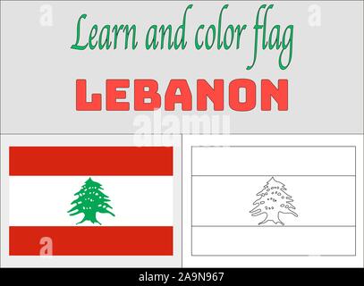 Download Flag of the country lebanon. Vector illustration Stock Photo: 74091695 - Alamy