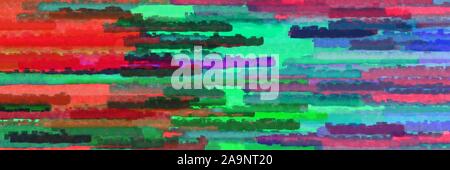 dark slate gray, moderate red and light sea green colors grunge texture graphic background with horizontal strokes Stock Photo