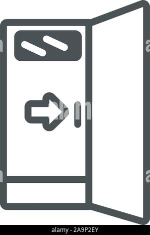 exit door emergency safety line vector illustration Stock Vector