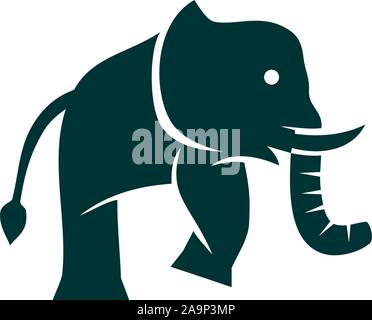 Elephant Logo Design Vector Illustration Template isolated Stock Vector
