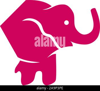 Elephant Logo Design Vector Illustration Template isolated Stock Vector