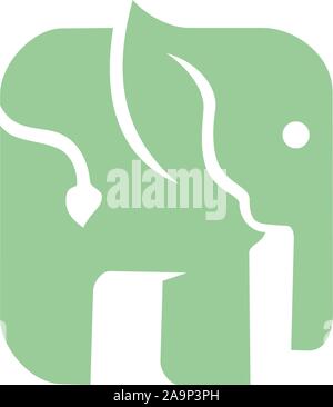 Elephant Logo Design Vector Illustration Template isolated Stock Vector
