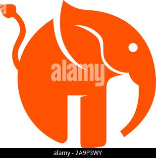Elephant Logo Design Vector Illustration Template isolated Stock Vector