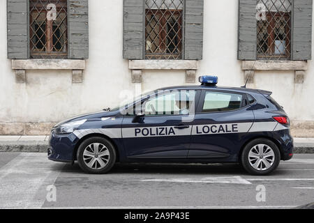 Local police car (Polizia locale) in Verona, Italy,  August 2019 Stock Photo