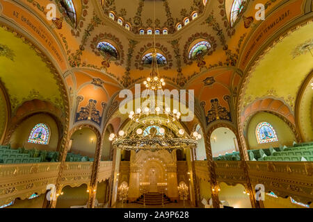 Beautiful Subotica Synagogue, landmark of Subotica city, Vojvodina region. Jakab and Komor Synagogue. Stock Photo