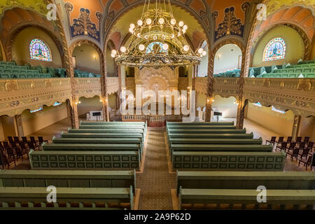 Beautiful Subotica Synagogue, landmark of Subotica city, Vojvodina region. Jakab and Komor Synagogue. Stock Photo