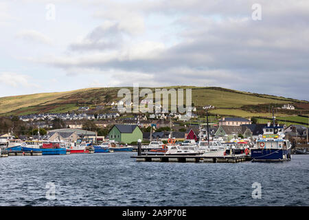 Fishing boats and trawlers moored in in Dingle Harbour. County Kerry, Ireland Stock Photo