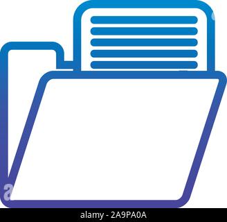 folder file office line gradient design vector illustration Stock ...
