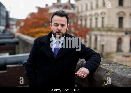 SDLP leader Colum Eastwood during a constituency profile ahead of the upcoming general election later this year on December 12th. Eastwood has insisted his party's 'uncomfortable' decision to stand aside for Sinn Fein in North Belfast is motivated by Brexit concerns rather than sectarianism. Stock Photo