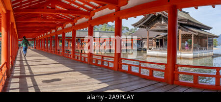 Itsukushima Shrine Noh theater stage, Miyajima, Japan Stock Photo