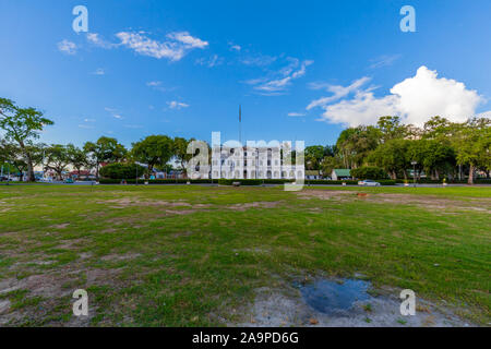 Paramaribo Suriname - August 2019: The Presidential Palace Stock Photo