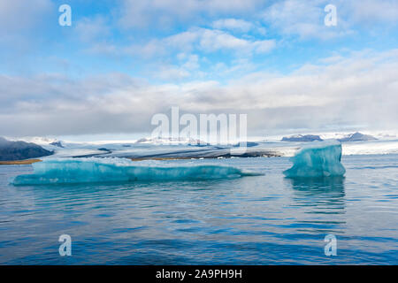 impressive ice landscape of Jökulsárlón glacier lagoon in  Iceland Stock Photo