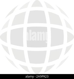Vector stylized icon planet earth. Design element for design templates sites, business cards, posters, brochures, flyers, catalogs. Address Internet Stock Vector