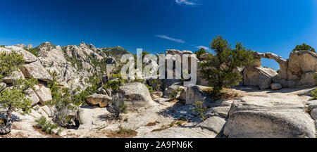 The City of Rocks in Idaho marked the halfway point of the California Trail and today offers rock climbing activities. Stock Photo