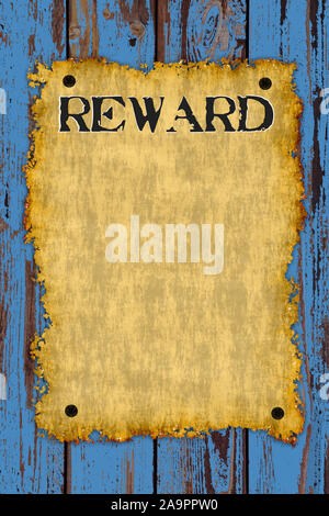 Reward vintage on wood background Stock Photo