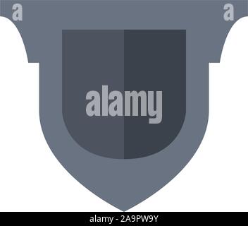 gray shield antique medieval flat design vector illustration Stock ...