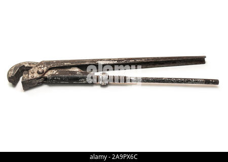 Adjustable wrench isolated on white background Stock Photo