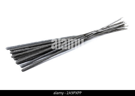 A bunch of Bengal lights isolated on white Stock Photo