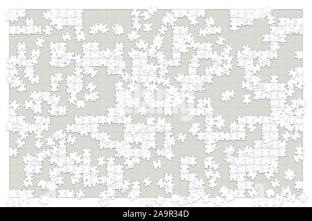 An image of a white unfinished puzzle Stock Photo