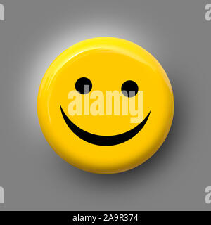 An image of a nice smile on yellow background Stock Photo