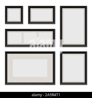 Different shaped black frames for your content Stock Photo