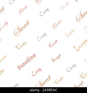 Seamless Pattern with Hand Drawn Elements and Lettering. Elegant Background. Scandinavian Style. Vector Illustration Stock Vector