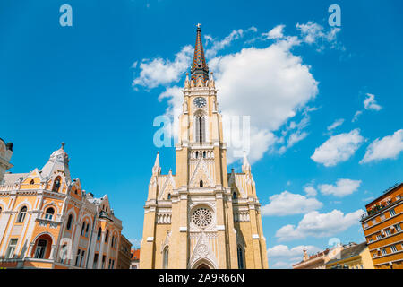 The Name of Mary Church at Liberty Square in Novi Sad, Serbia Stock Photo
