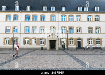 Luxembourg City / Luxembourg - 10. August, 2019:  detail view of the Judiciary Centre buildings in Luxembourg City Stock Photo