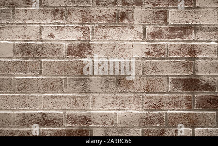 background texture-a wall of vintage reclaimed bricks in Montana Stock Photo