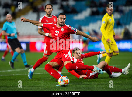 Stadion Rajko Mitic, Belgrade, Serbia. 17th Nov, 2019. European Championships 2020 Qualifier, Serbia versus Ukraine; Branko Jovicic of Serbia - Editorial Use Credit: Action Plus Sports/Alamy Live News Stock Photo