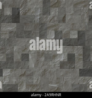 a nice seamless grey slate flooring texture background Stock Photo