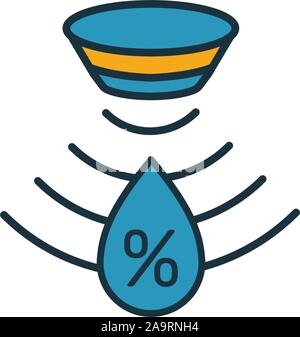 Humidity Sensor icon from sensors icons collection. Creative two colors ...