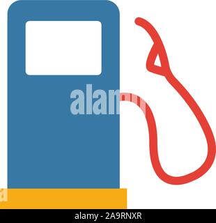 Filling gas station line icons. Petrol canister, B7 diesel fuel and gas ...