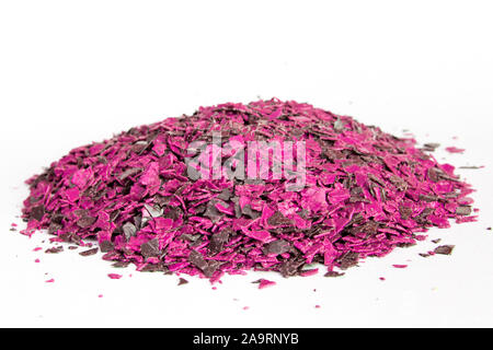 pieces of plastic for recycling. Crushed polyethylene, polypropylene close-up