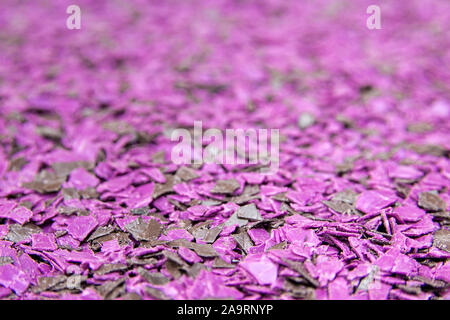 pieces of plastic for recycling. Crushed polyethylene, polypropylene close-up