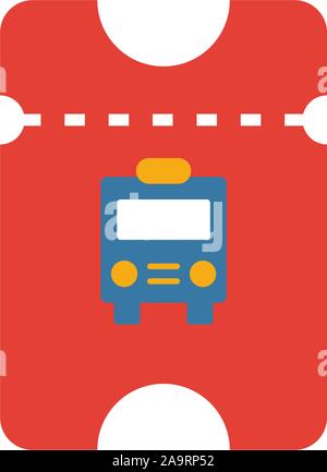 Transport Ticket icon. Simple element from city elements icons collection. Creative Transport Ticket icon ui, ux, apps, software and infographics Stock Vector