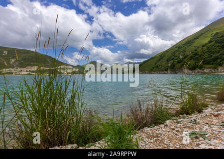 Beautiful mountain lake Kezenoy Am or Kezenoyam in Chechen republik in Russia Stock Photo