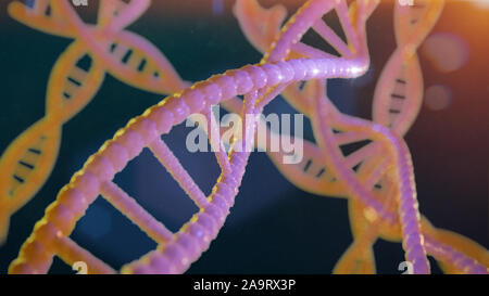 DNA structure, molecule concept, double helix carrying genetic instructions Stock Photo