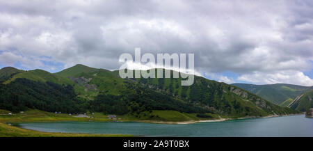 Beautiful mountain lake Kezenoy Am or Kezenoyam in Chechen republik in Russia Stock Photo