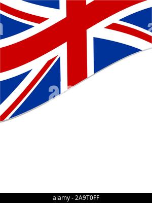 United Kingdom flag frame background with empty space for your text. Stock Vector
