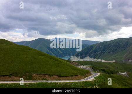 Beautiful mountain lake Kezenoy Am or Kezenoyam in Chechen republik in Russia Stock Photo