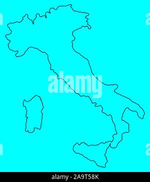 Italy green map icon. Italy outline map. Simple icon design. Vector ...