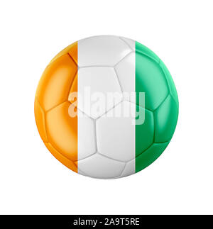 Soccer football ball with flag of Cote d'Ivoire Stock Photo