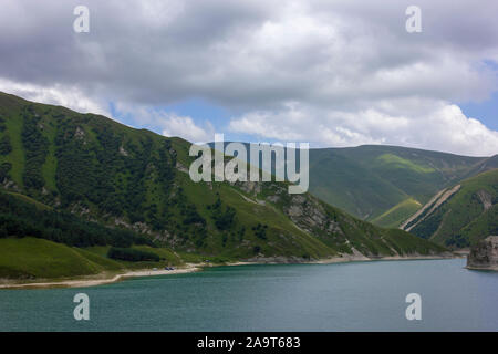 Beautiful mountain lake Kezenoy Am or Kezenoyam in Chechen republik in Russia Stock Photo