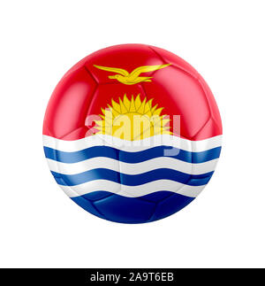 Soccer football ball with flag of Kiribati Stock Photo