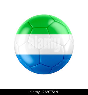 Soccer football ball with flag of Sierra Leone Stock Photo