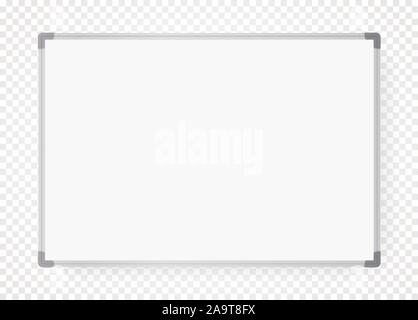 Empty office white board realistic vector illustration Stock Vector