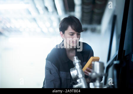 Engineer woman working indoor Stock Photo