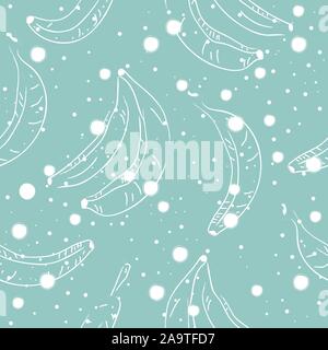 Seamless Pattern with Bananas. Scandinavian Style. Fruits. Vector Illustration Stock Vector